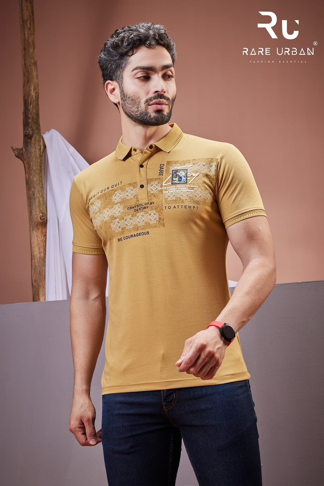 Collar Style Vol 5736 A Rare Urban Tencil Lycra Mens Tshirts Wholesaler Ahmedabad
