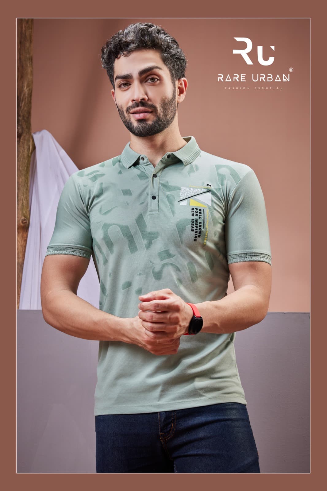 Collar Style Vol 5736 A Rare Urban Tencil Lycra Mens Tshirts Wholesaler Ahmedabad