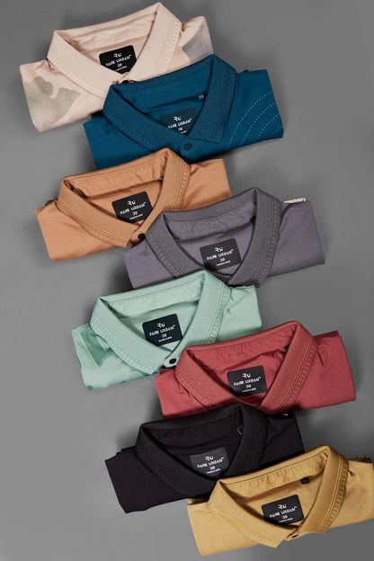 Collar Style Vol 5736 B Rare Urban Tencil Lycra Mens Tshirts Wholesale Price