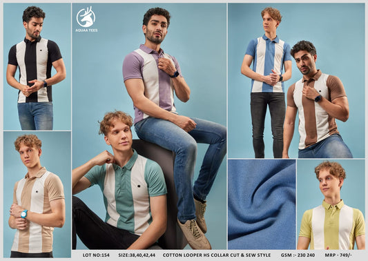 Collar Vol 154 Aquaa Tees Cotton Looper Mens Tshirts Manufacturer Gujarat