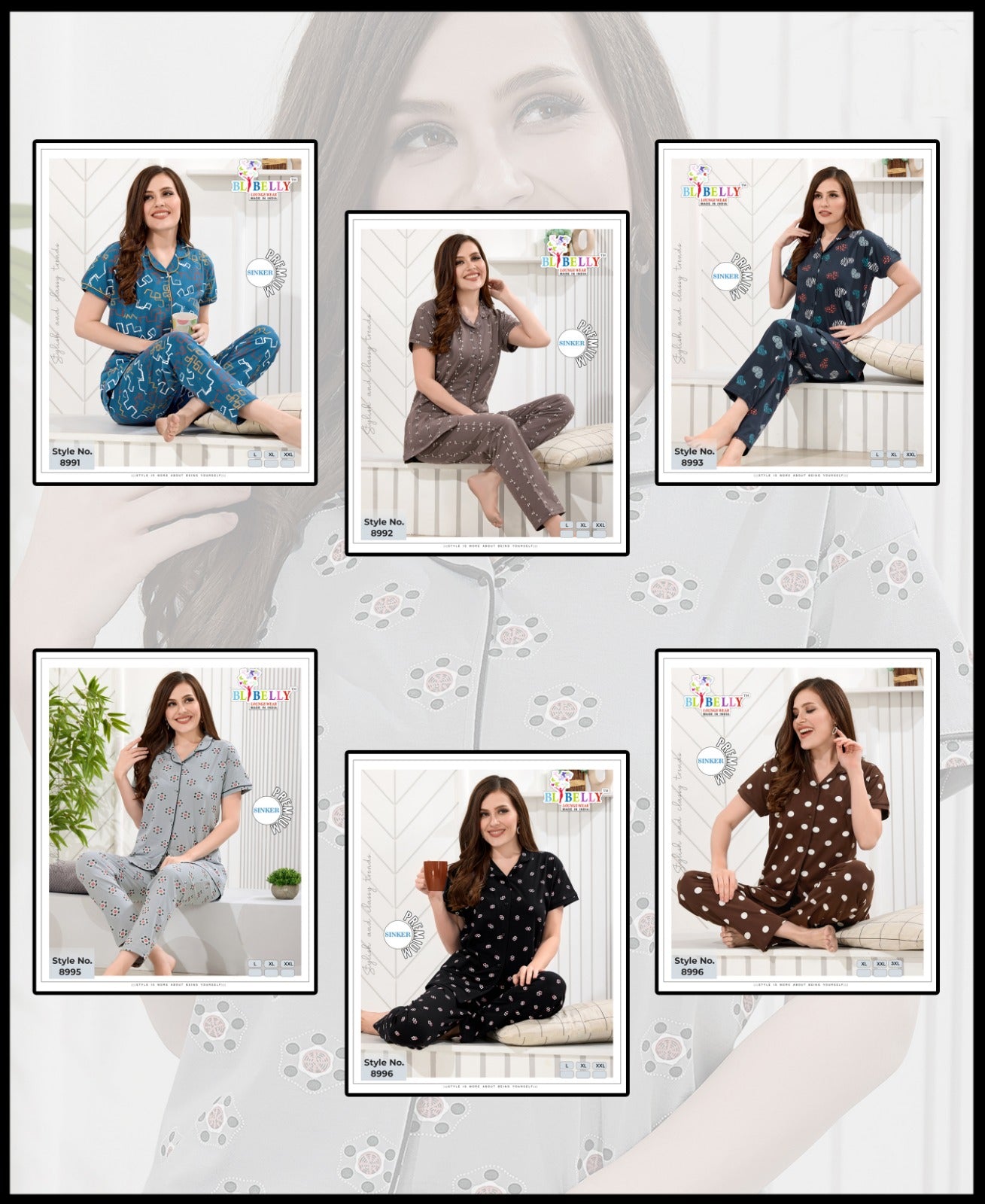 Collar Vol 659 Belly Sinker Collar Night Suits Wholesale Price