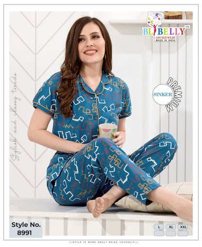 Collar Vol 659 Belly Sinker Collar Night Suits Wholesale Price