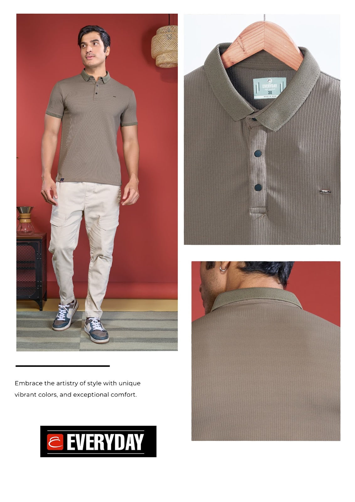 Collar Vol 725 Everyday Cord Line Mens Tshirts Wholesale Rate