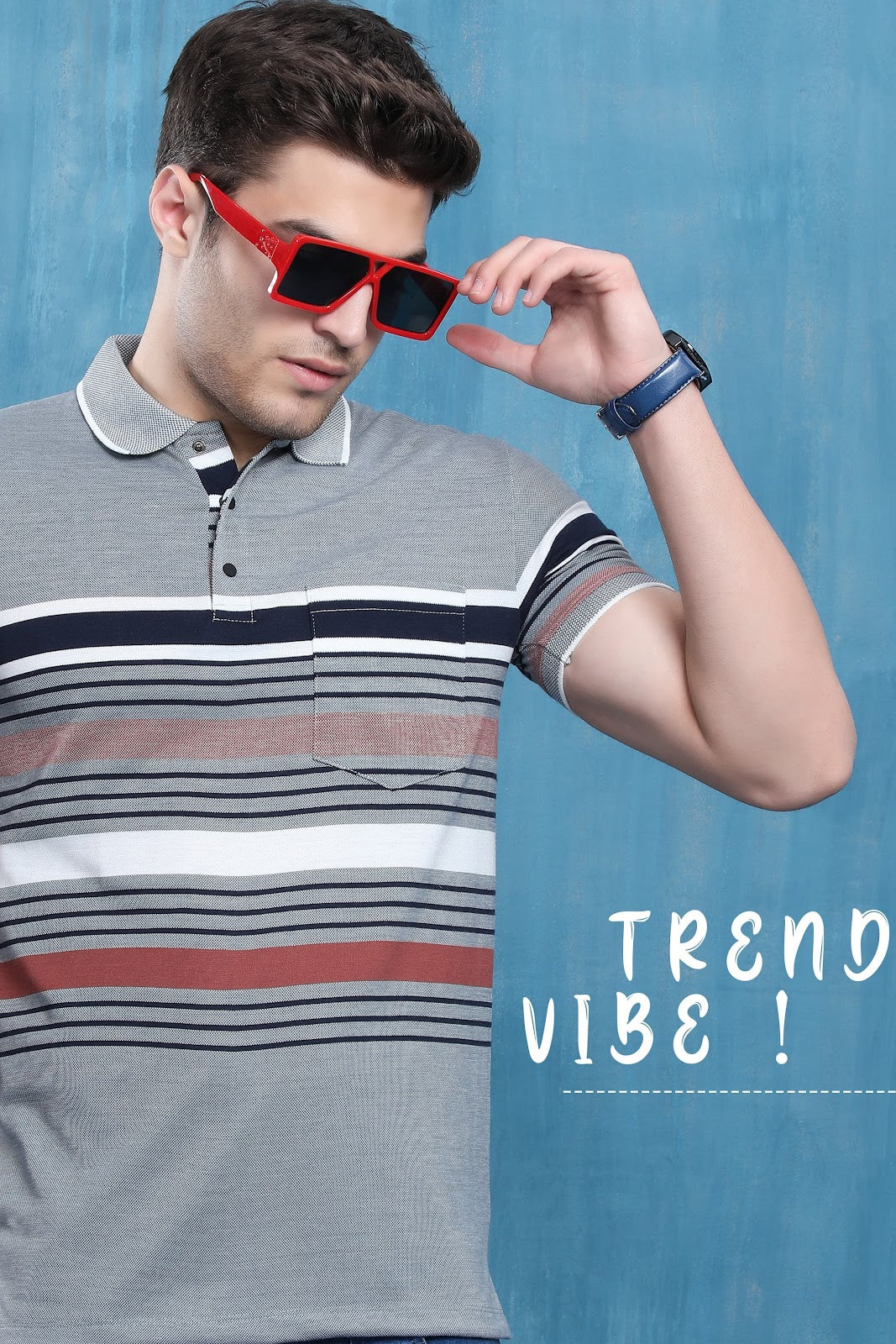 Collar Vol 758 Everyday Auto Stripes Mens Tshirts Manufacturer Ahmedabad