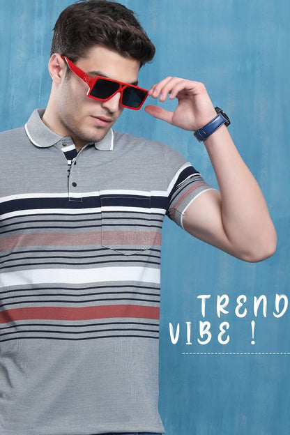 Collar Vol 758 Everyday Auto Stripes Mens Tshirts Manufacturer Ahmedabad