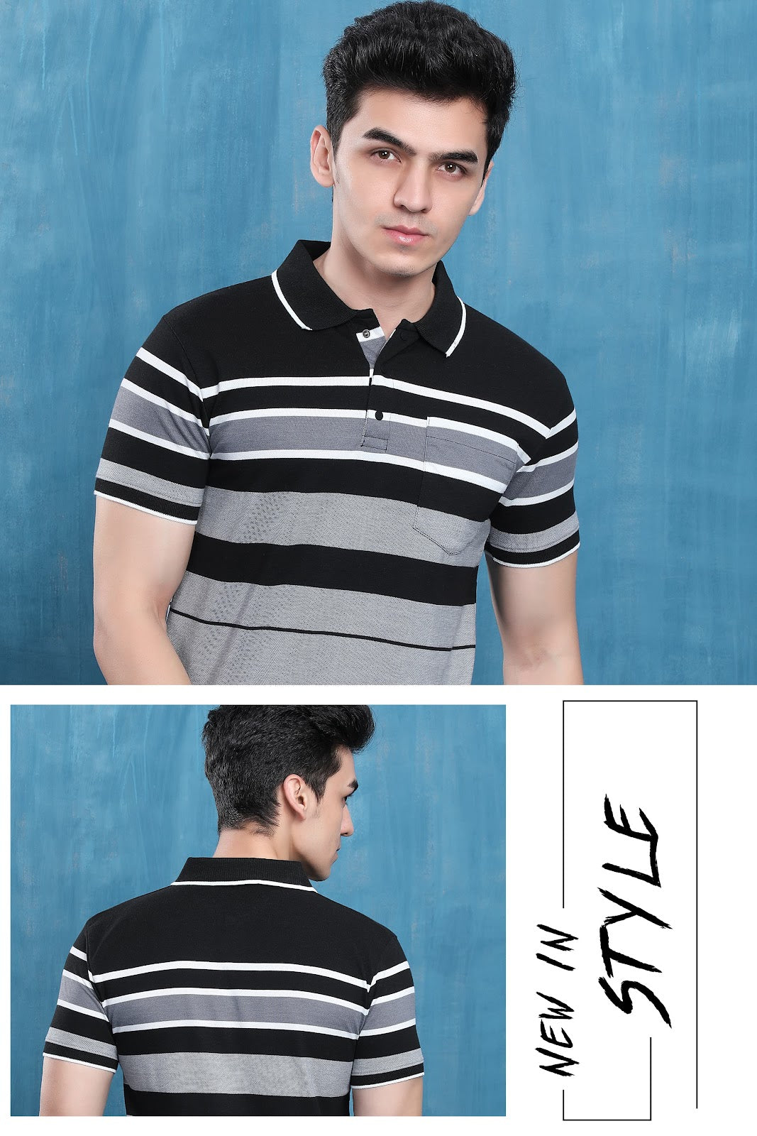 Collar Vol 758 Everyday Auto Stripes Mens Tshirts Manufacturer Ahmedabad