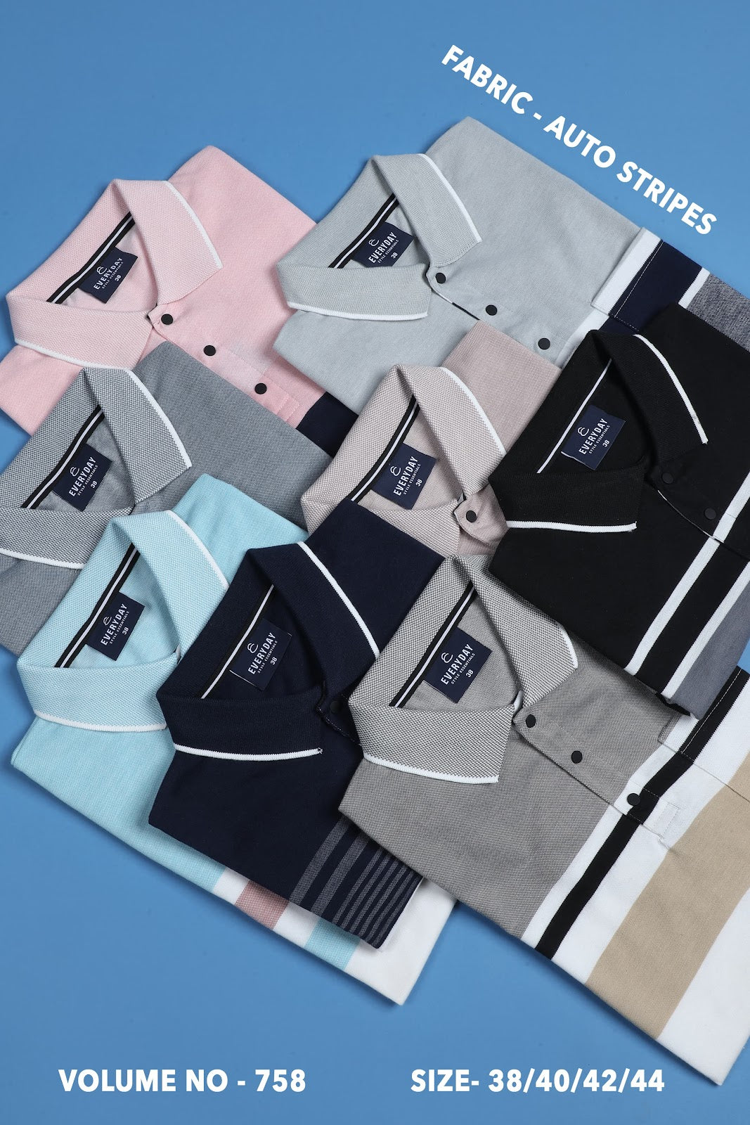 Collar Vol 758 Everyday Auto Stripes Mens Tshirts Manufacturer Ahmedabad