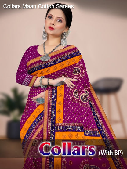 Collars Maan Cotton Sarees Supplier Gujarat