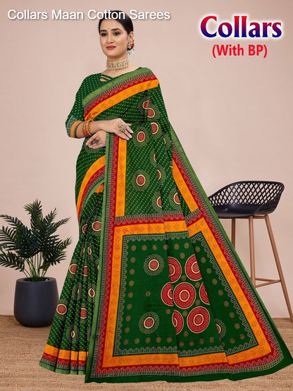 Collars Maan Cotton Sarees Supplier Gujarat