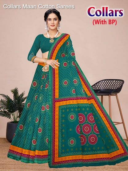 Collars Maan Cotton Sarees Supplier Gujarat