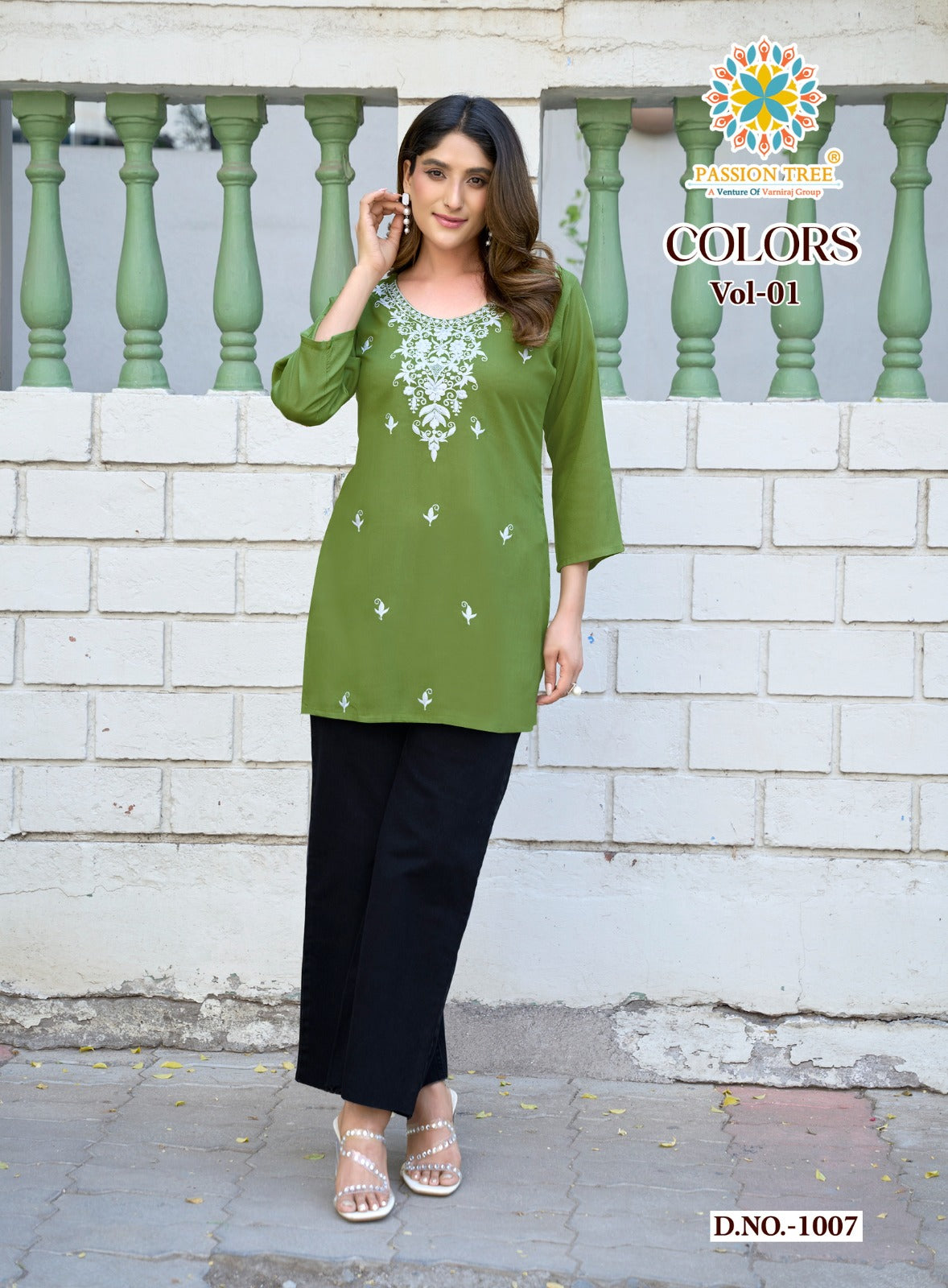 Colors Vol 1 Passion Tree Reyon Short Kurtis Manufacturer Gujarat