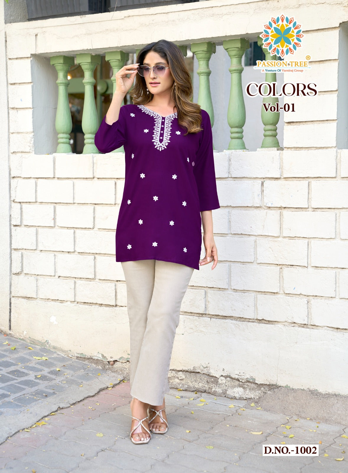 Colors Vol 1 Passion Tree Reyon Short Kurtis Manufacturer Gujarat