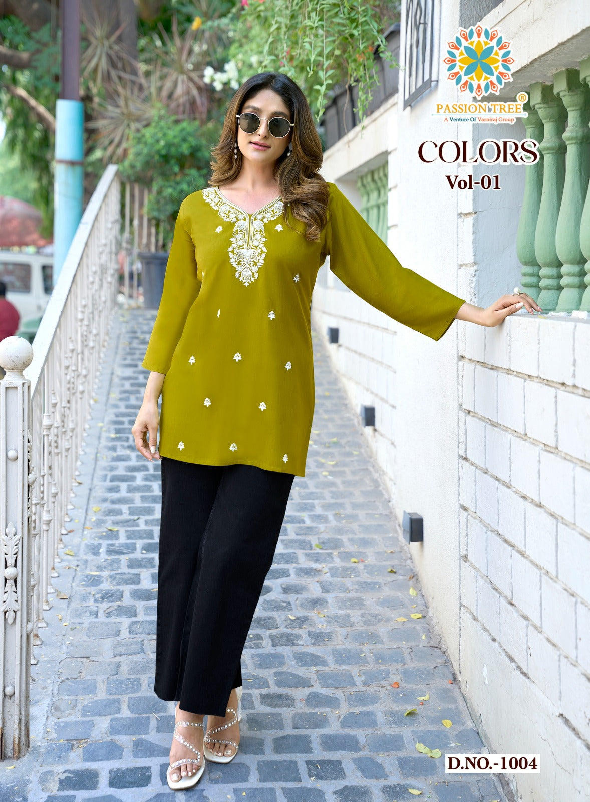 Colors Vol 1 Passion Tree Reyon Short Kurtis Manufacturer Gujarat