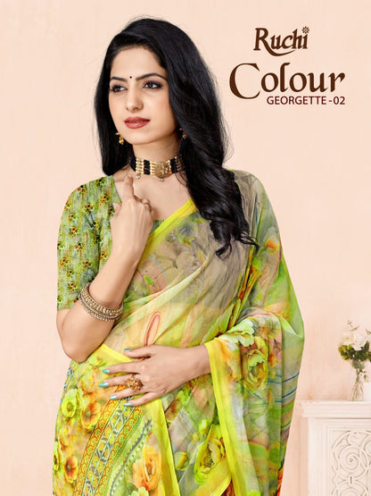 Colour Georgette Vol 2 Ruchi Sarees Exporter Ahmedabad