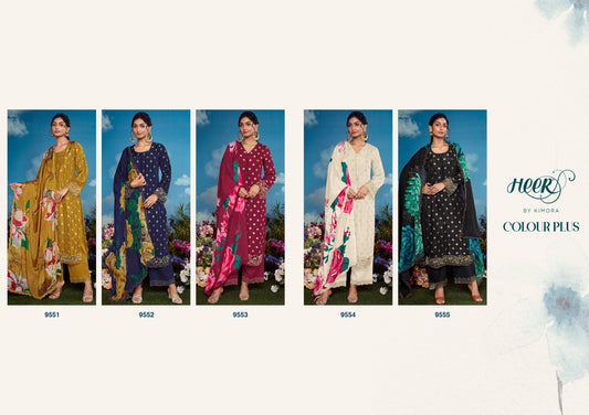 Colour Plus Heer Muslin Pant Style Suits Supplier Gujarat