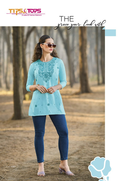Colours Vol 5 Tips Tops Rayon 16Kg Short Kurtis Manufacturer India