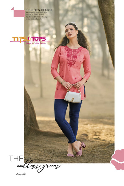 Colours Vol 5 Tips Tops Rayon 16Kg Short Kurtis Manufacturer India