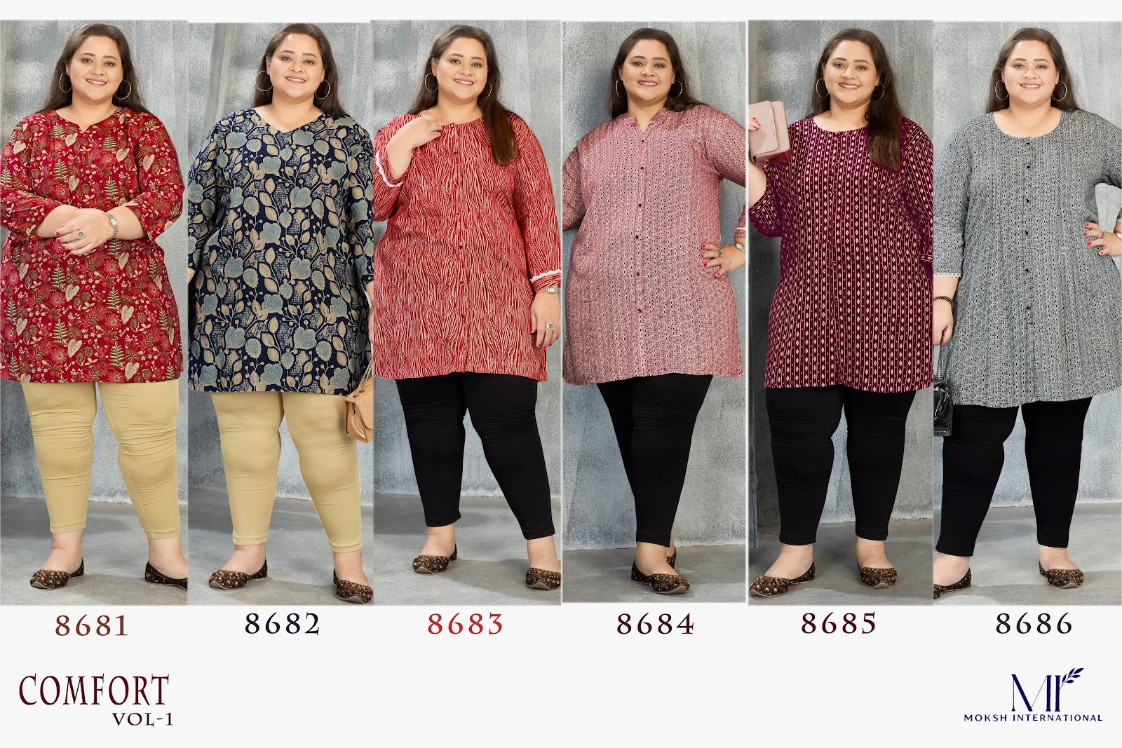 Comfort Vol 1 Moksh Plus Size Kurtis Exporter Gujarat