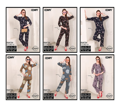 Comfy Style No 1011 Deecee Rayon Co Ord Set Wholesaler Gujarat