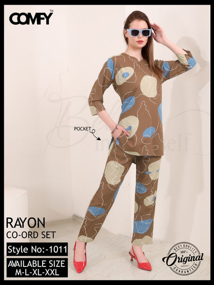 Comfy Style No 1011 Deecee Rayon Co Ord Set Wholesaler Gujarat