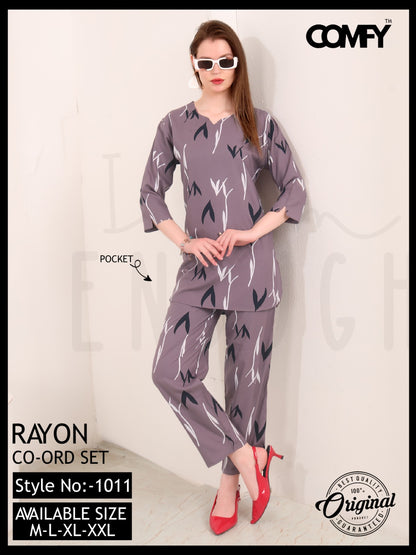 Comfy Style No 1011 Deecee Rayon Co Ord Set Wholesaler Gujarat