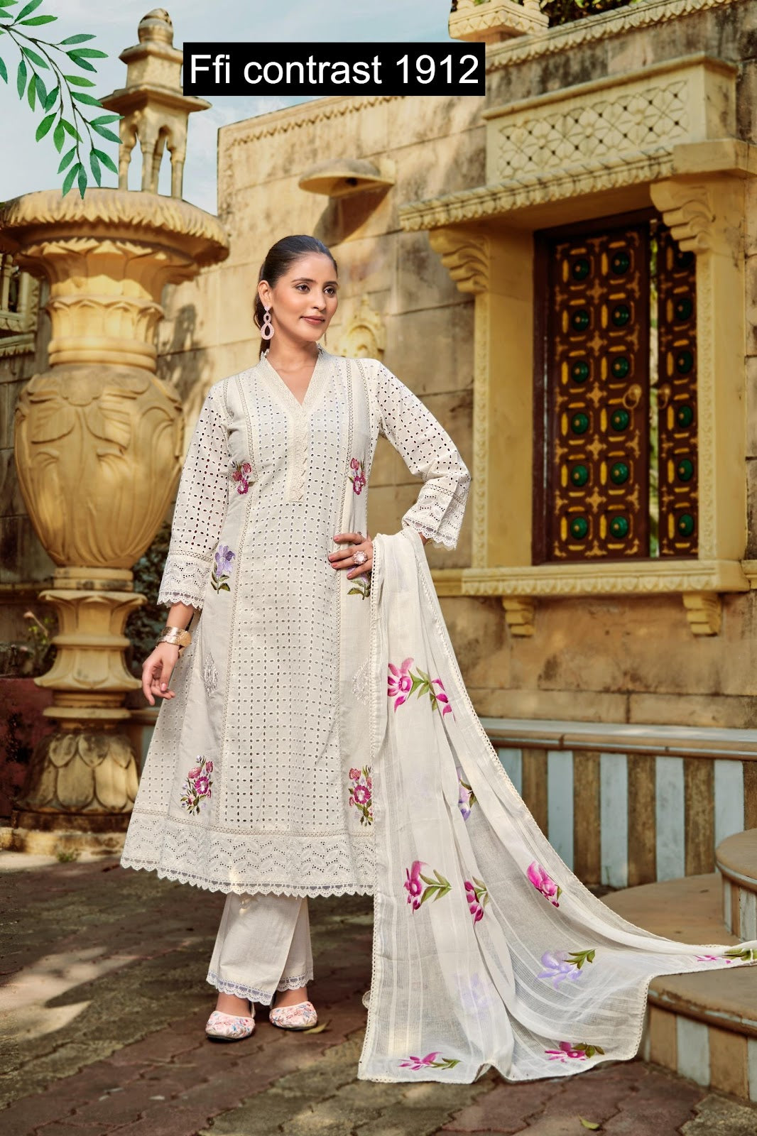 Contrast 1912 Ffi Cotton Readymade Anarkali Suits Wholesale Rate