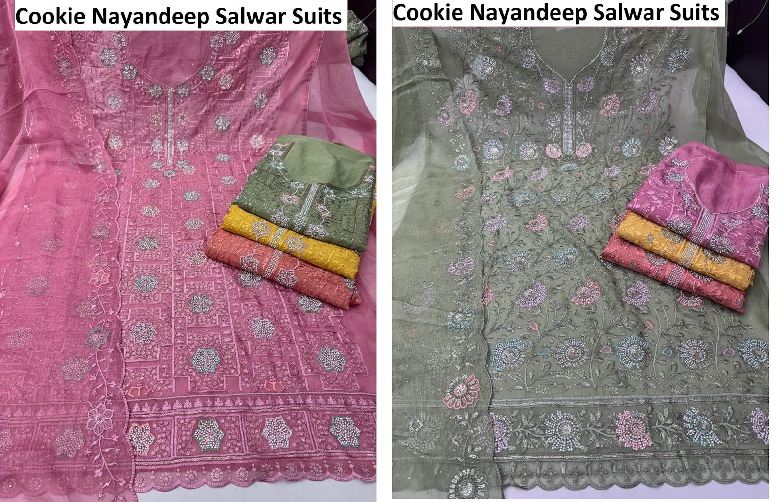 Cookie Nayandeep Organza Salwar Suits Wholesaler