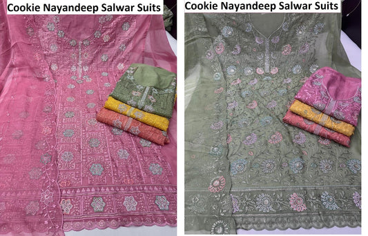 Cookie Nayandeep Organza Salwar Suits Wholesaler