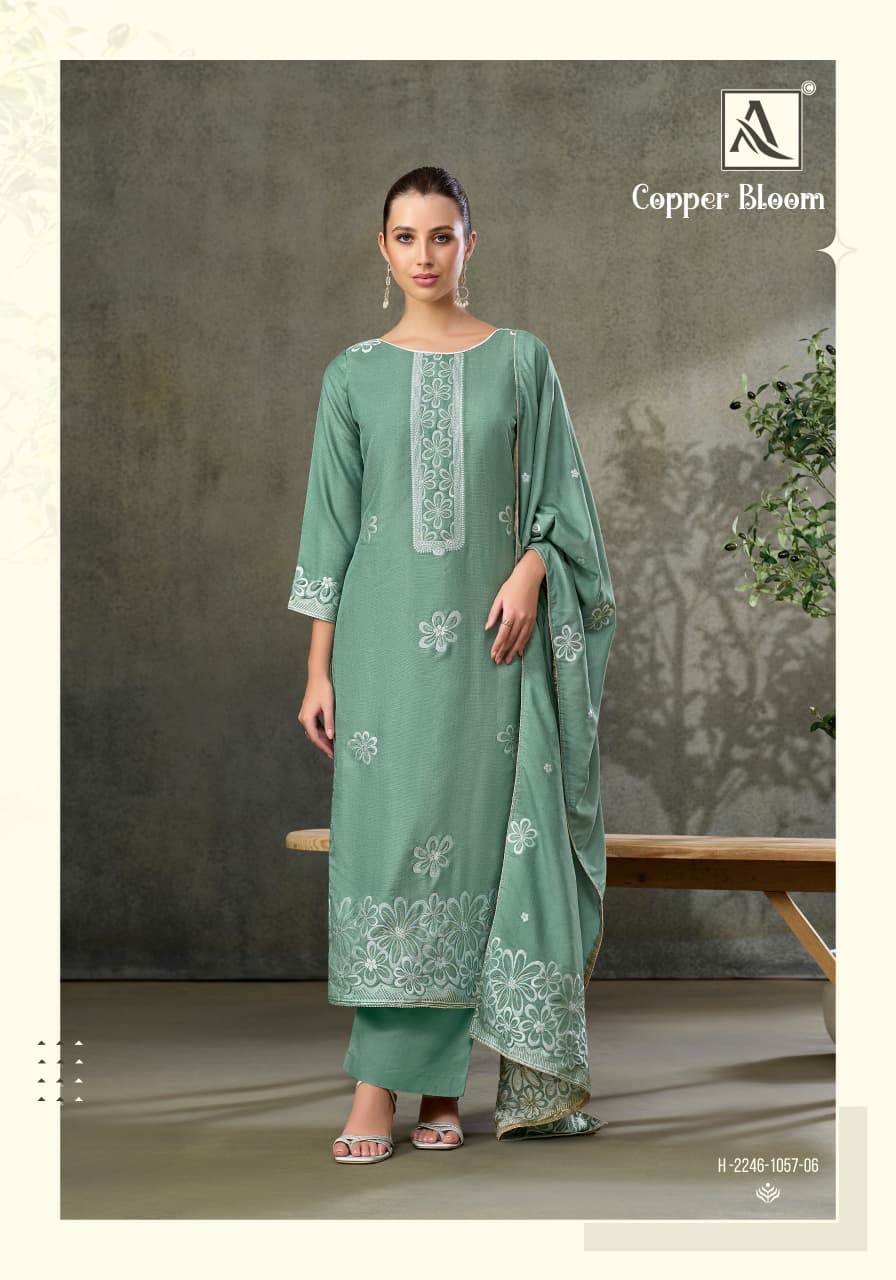 Copper Bloom Alok Linen Karachi Salwar Suits Manufacturer