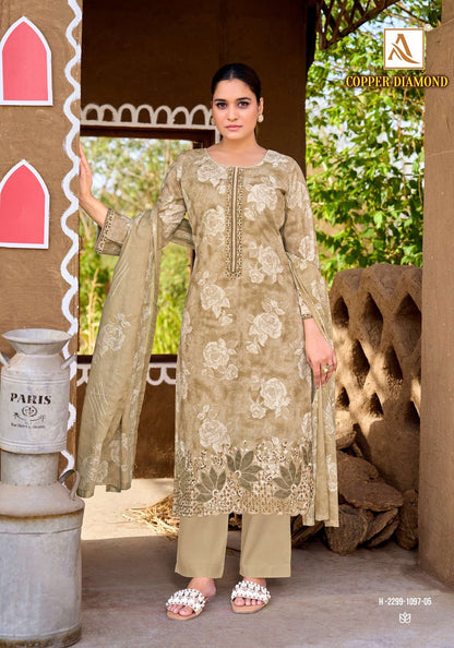 Copper Diamond Alok Cambric Cotton Karachi Salwar Suits Supplier Ahmedabad