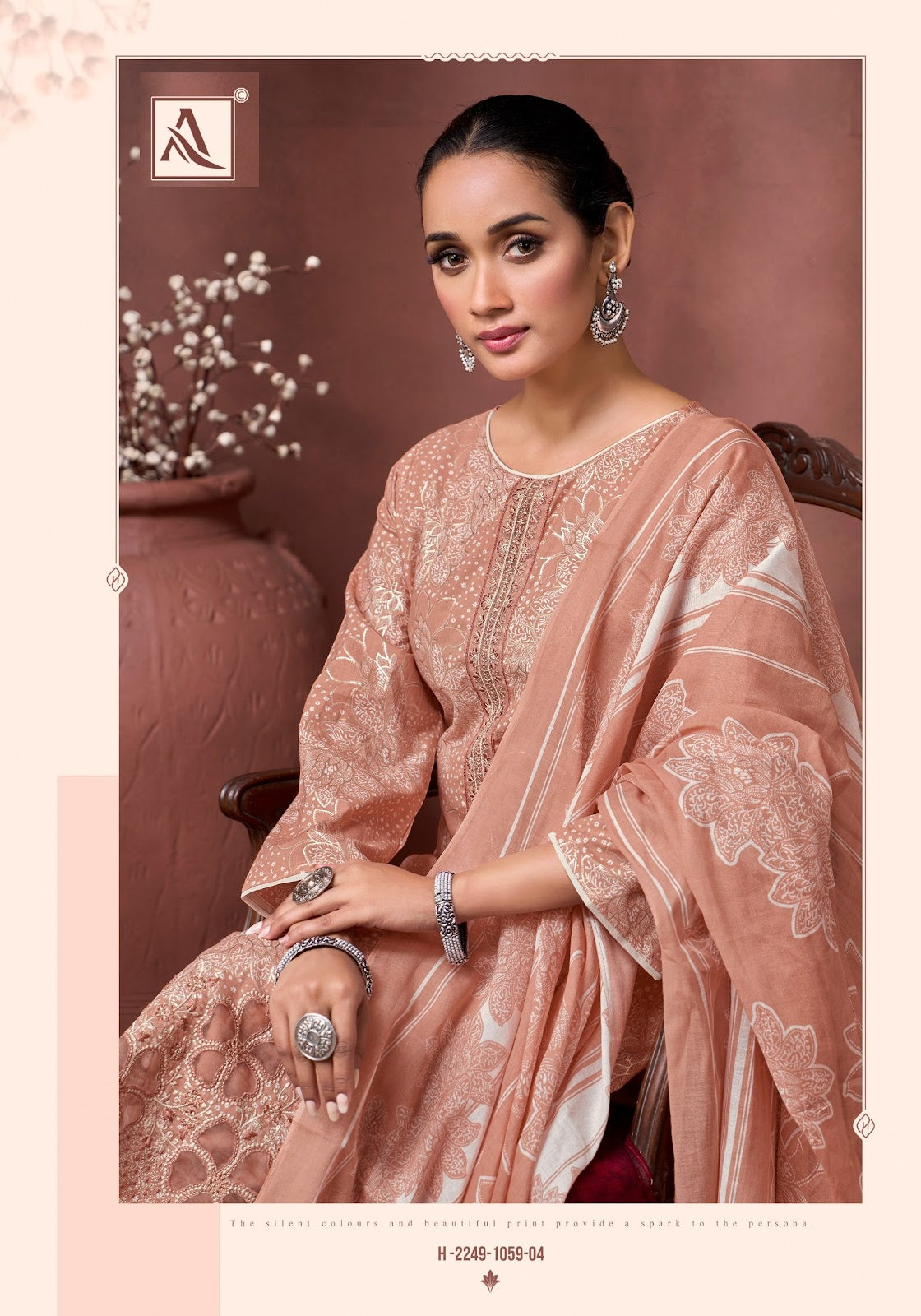 Copper Stone Alok Cambric Cotton Karachi Salwar Suits Manufacturer Gujarat