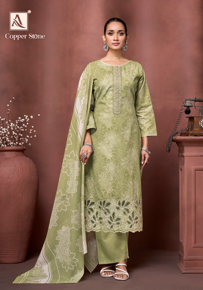 Copper Stone Alok Cambric Cotton Karachi Salwar Suits Manufacturer Gujarat