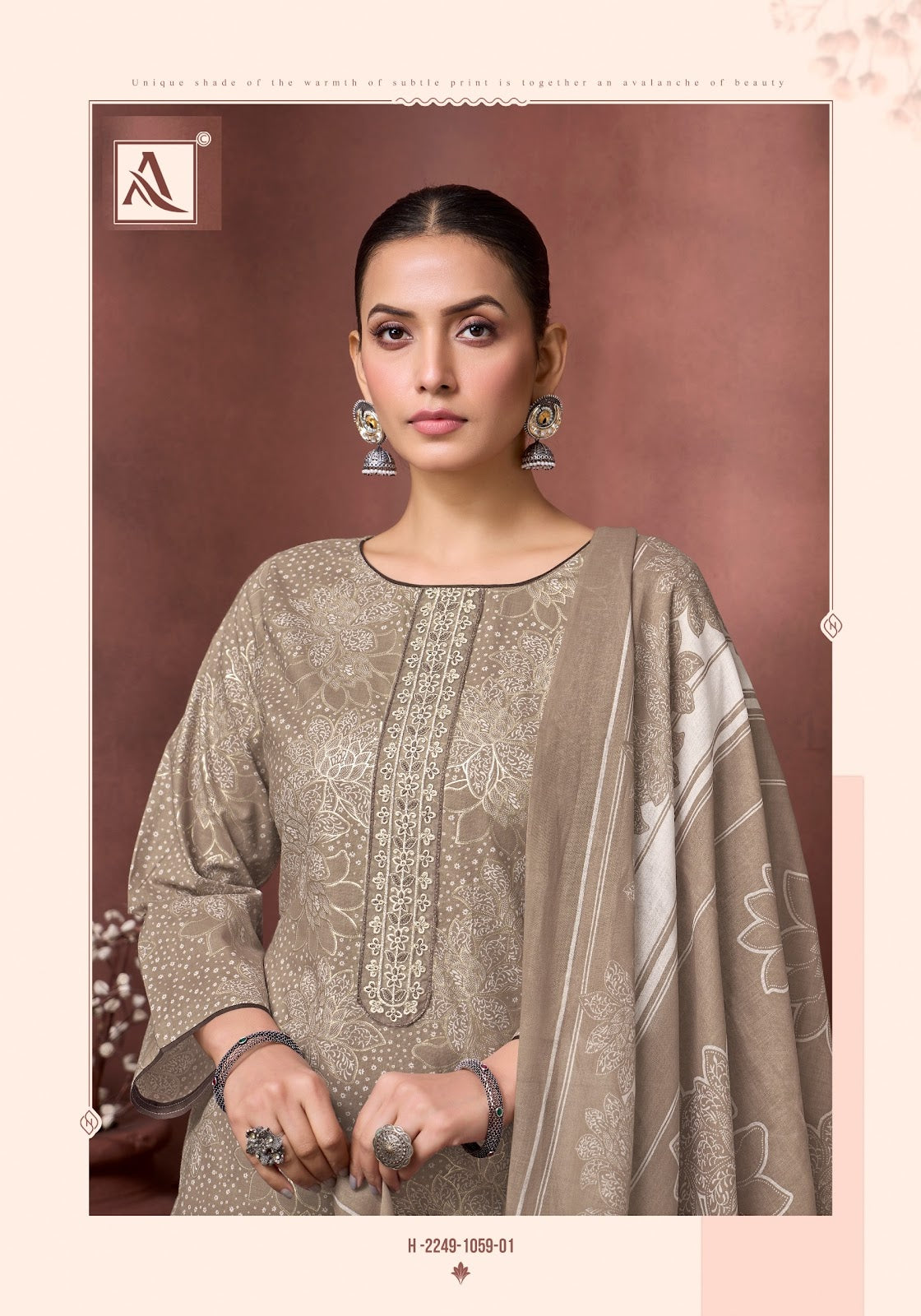 Copper Stone Alok Cambric Cotton Karachi Salwar Suits Manufacturer Gujarat