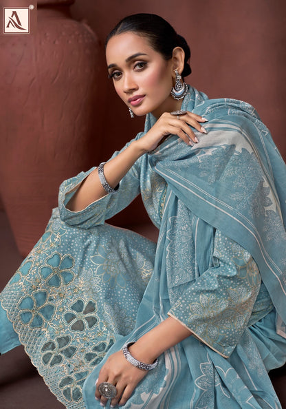 Copper Stone Alok Cambric Cotton Karachi Salwar Suits Manufacturer Gujarat