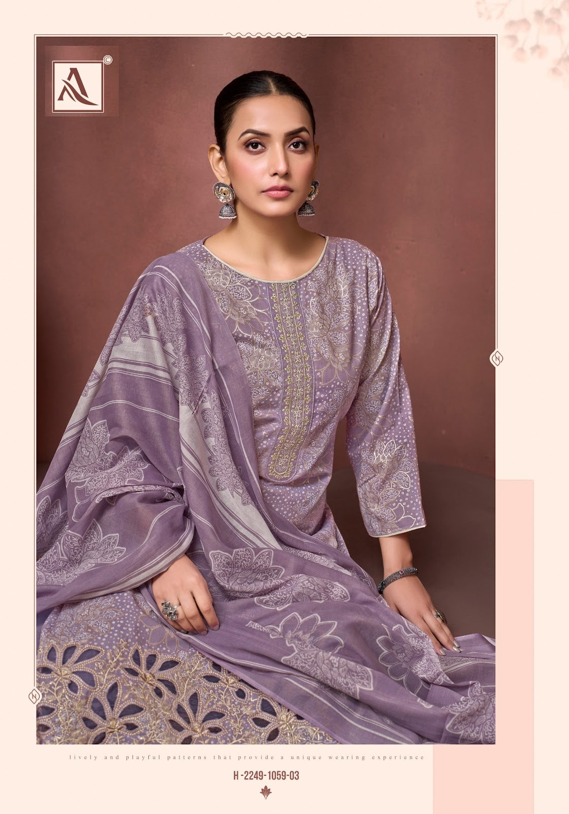 Copper Stone Alok Cambric Cotton Karachi Salwar Suits Manufacturer Gujarat