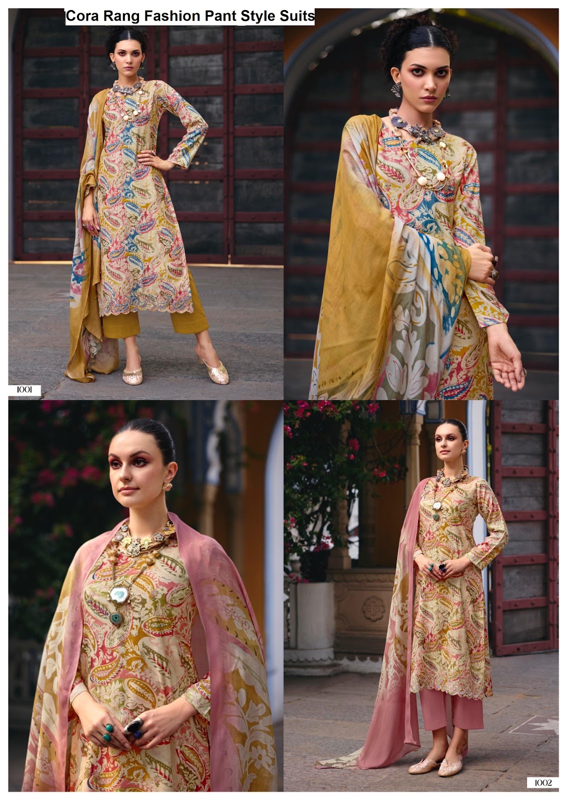 Cora Rang Fashion Muslin Pant Style Suits Manufacturer India