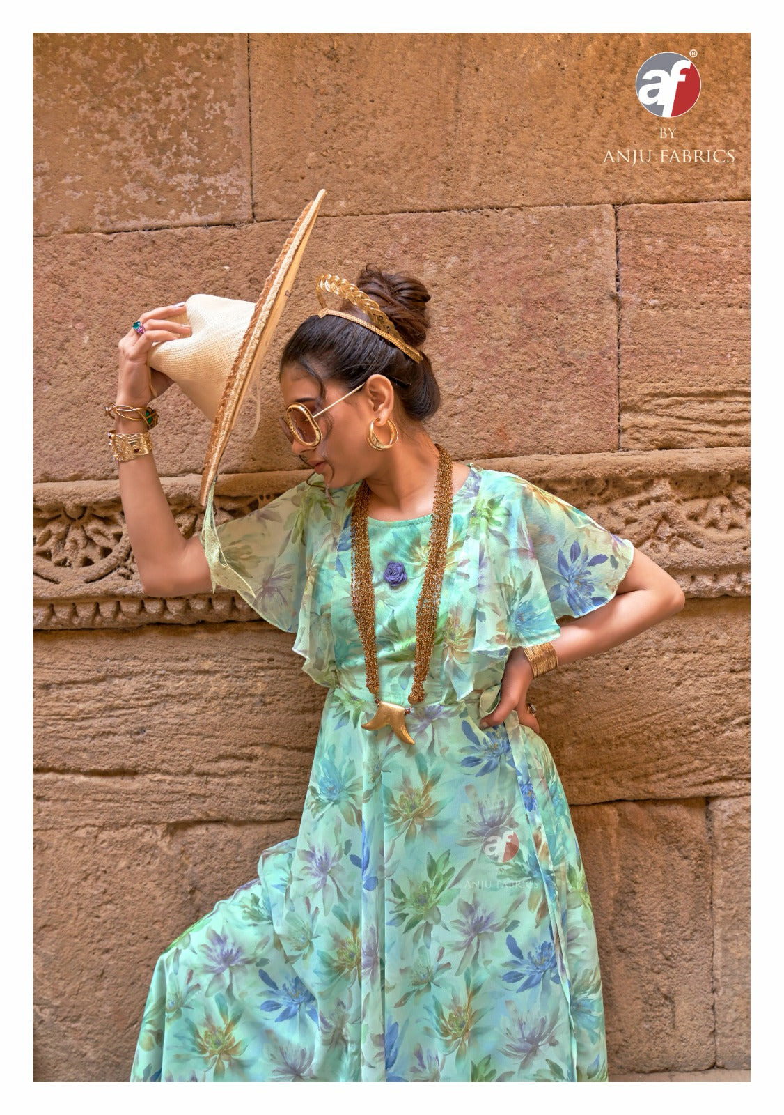 Coral Charm Vol 5 Af Chiffon One Piece Supplier Ahmedabad