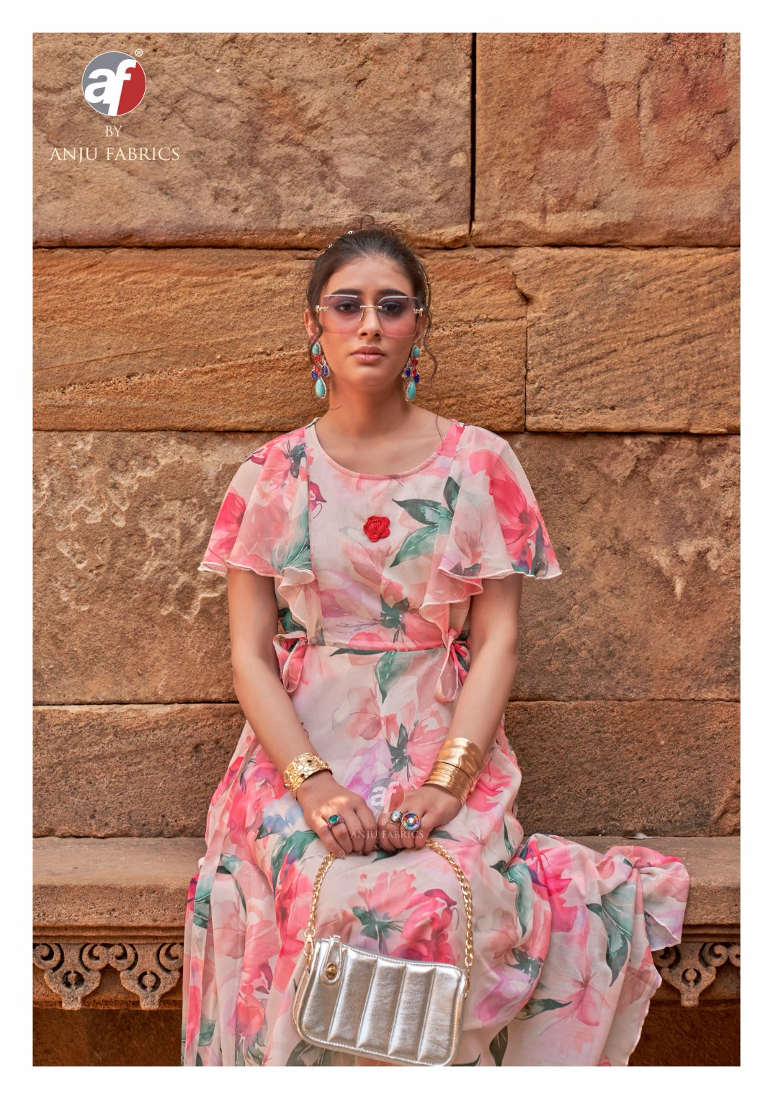 Coral Charm Vol 5 Af Chiffon One Piece Supplier Ahmedabad