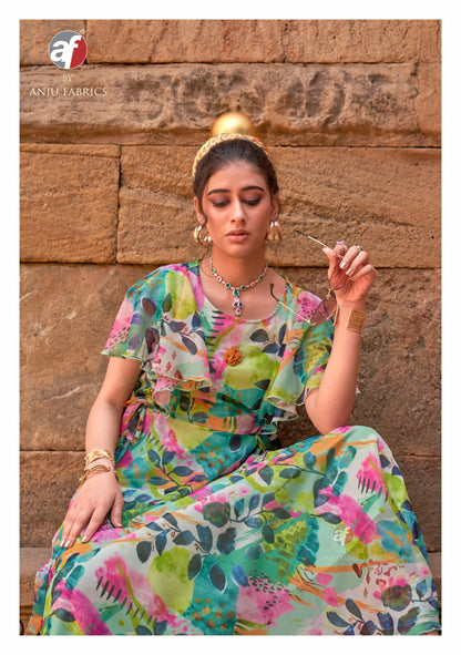 Coral Charm Vol 5 Af Chiffon One Piece Supplier Ahmedabad