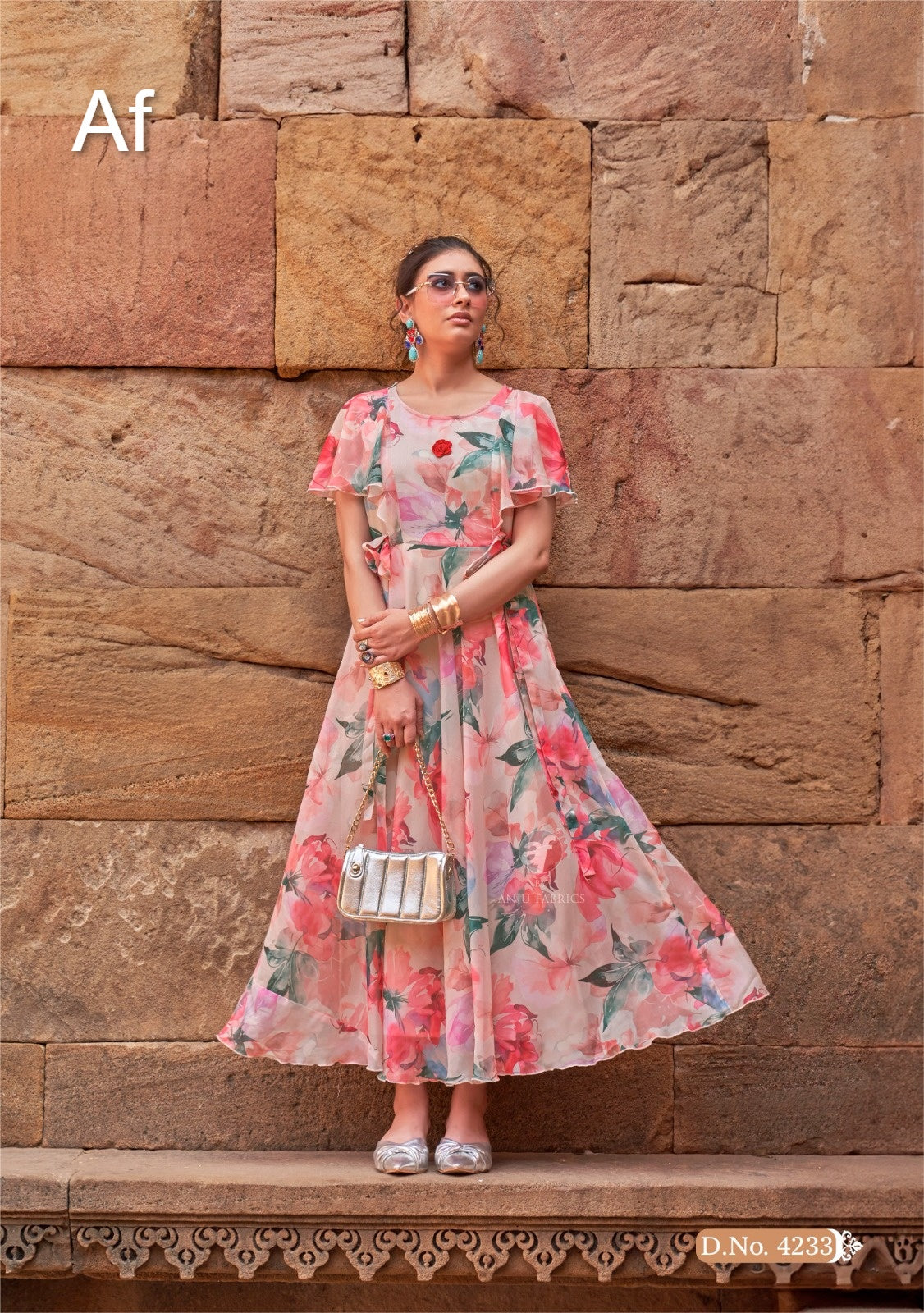 Coral Charm Vol 5 Af Chiffon One Piece Supplier Ahmedabad