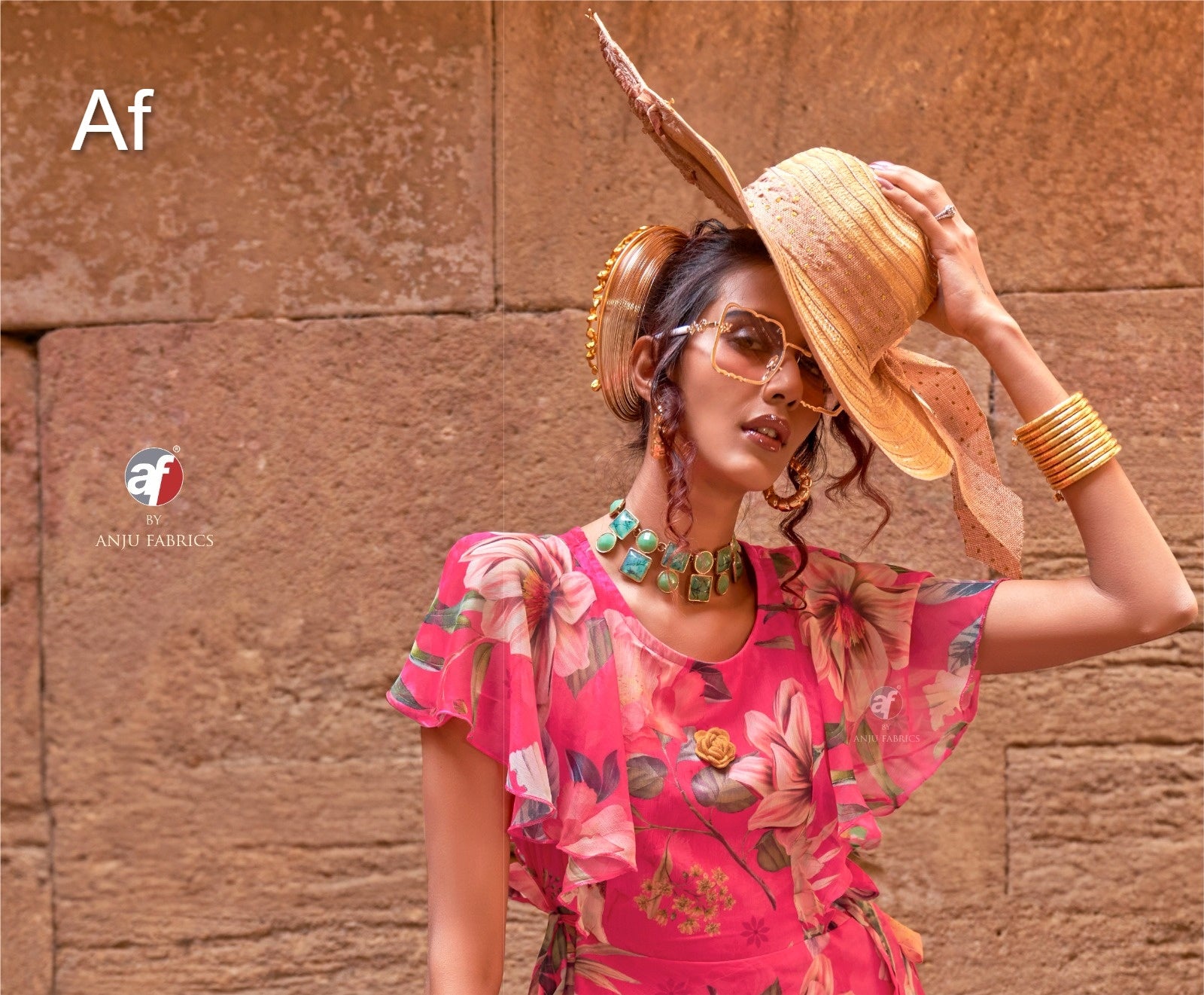 Coral Charm Vol 5 Af Chiffon One Piece Supplier Ahmedabad