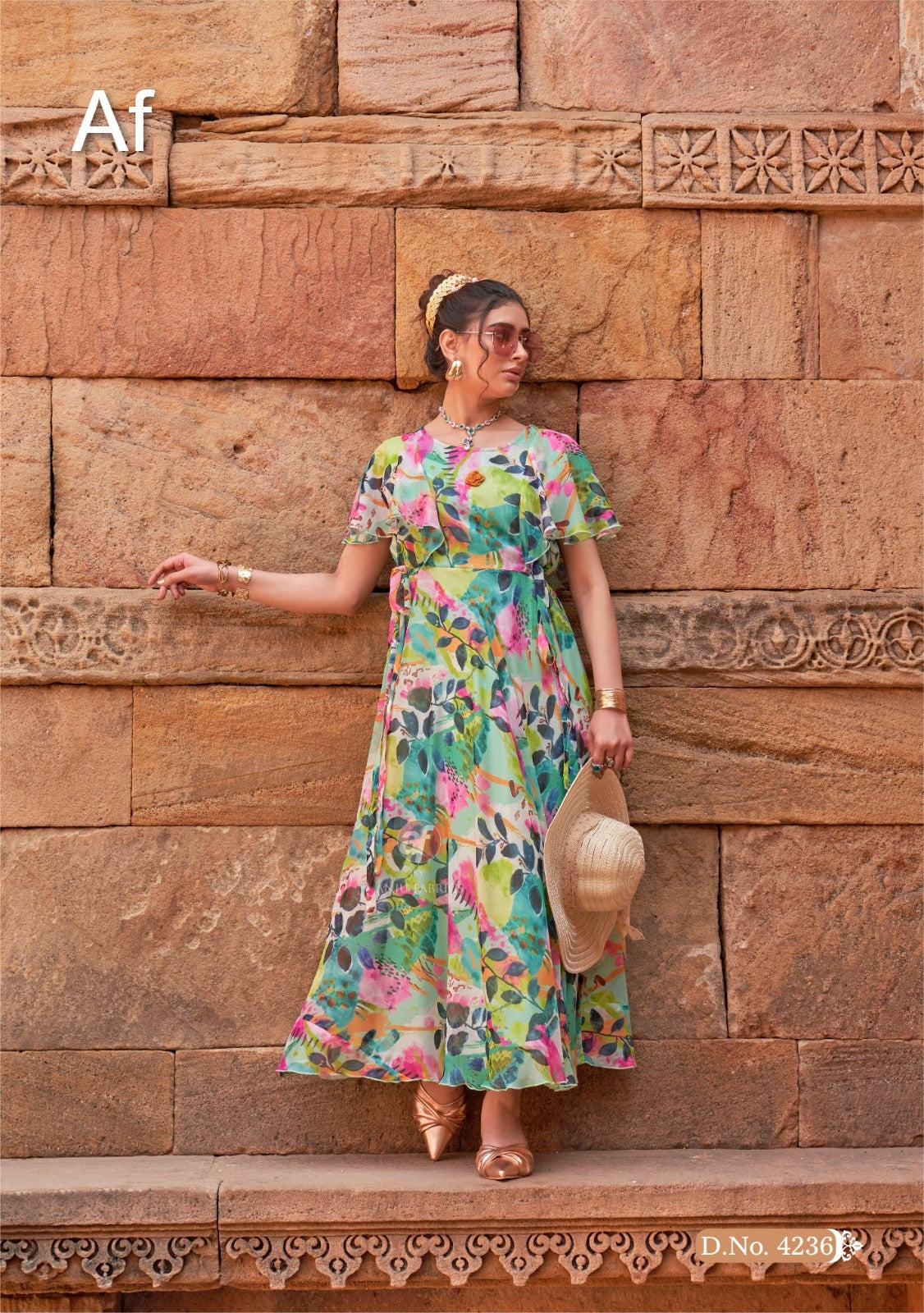 Coral Charm Vol 5 Af Chiffon One Piece Supplier Ahmedabad