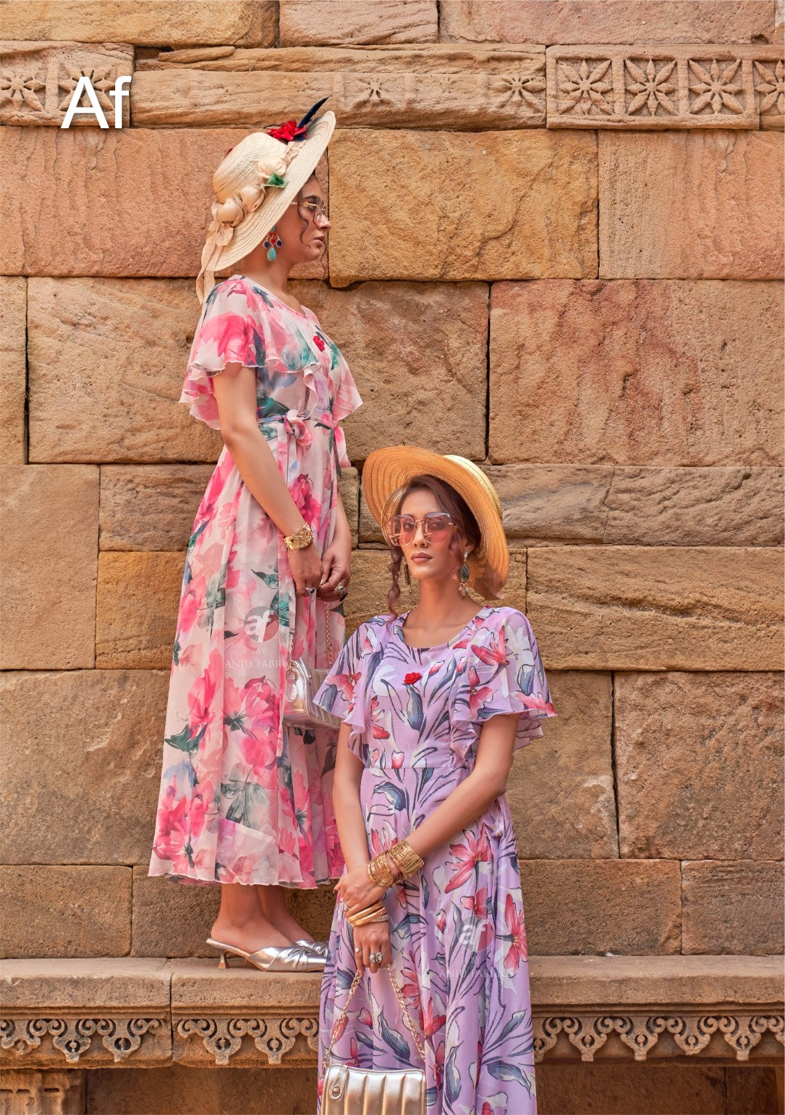 Coral Charm Vol 5 Af Chiffon One Piece Supplier Ahmedabad