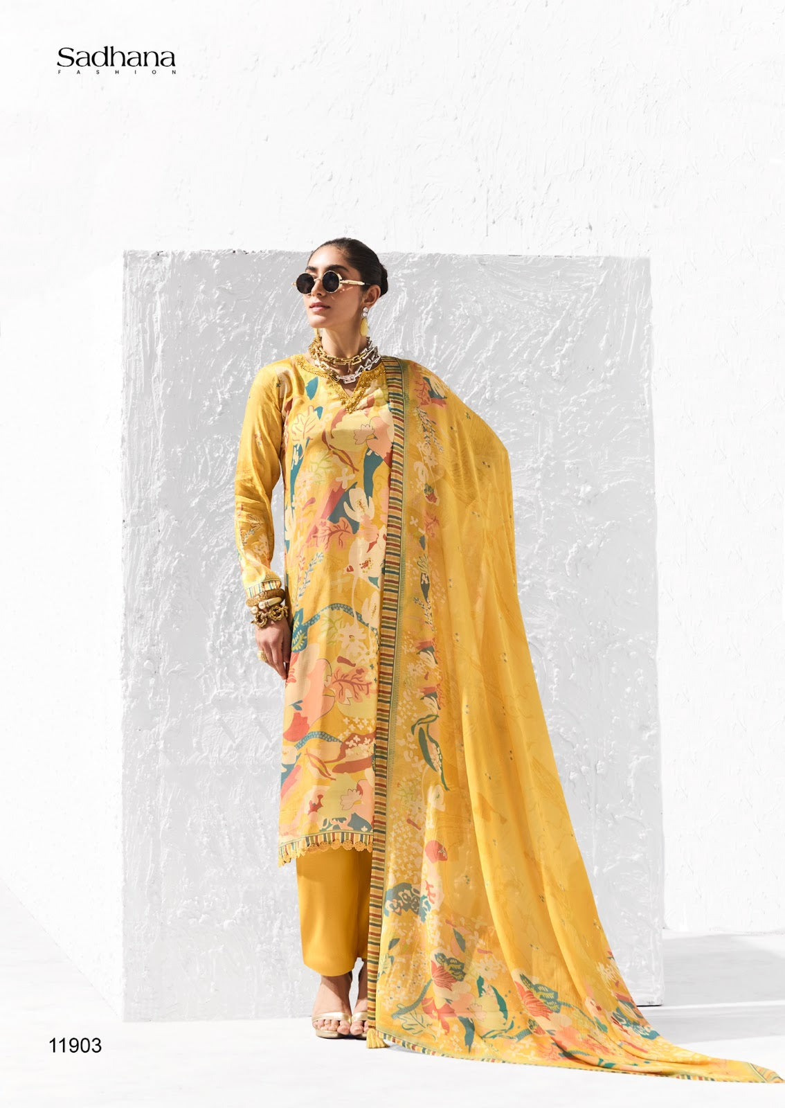 Coral Sadhana Bemberg Muslin Pant Style Suits Wholesale