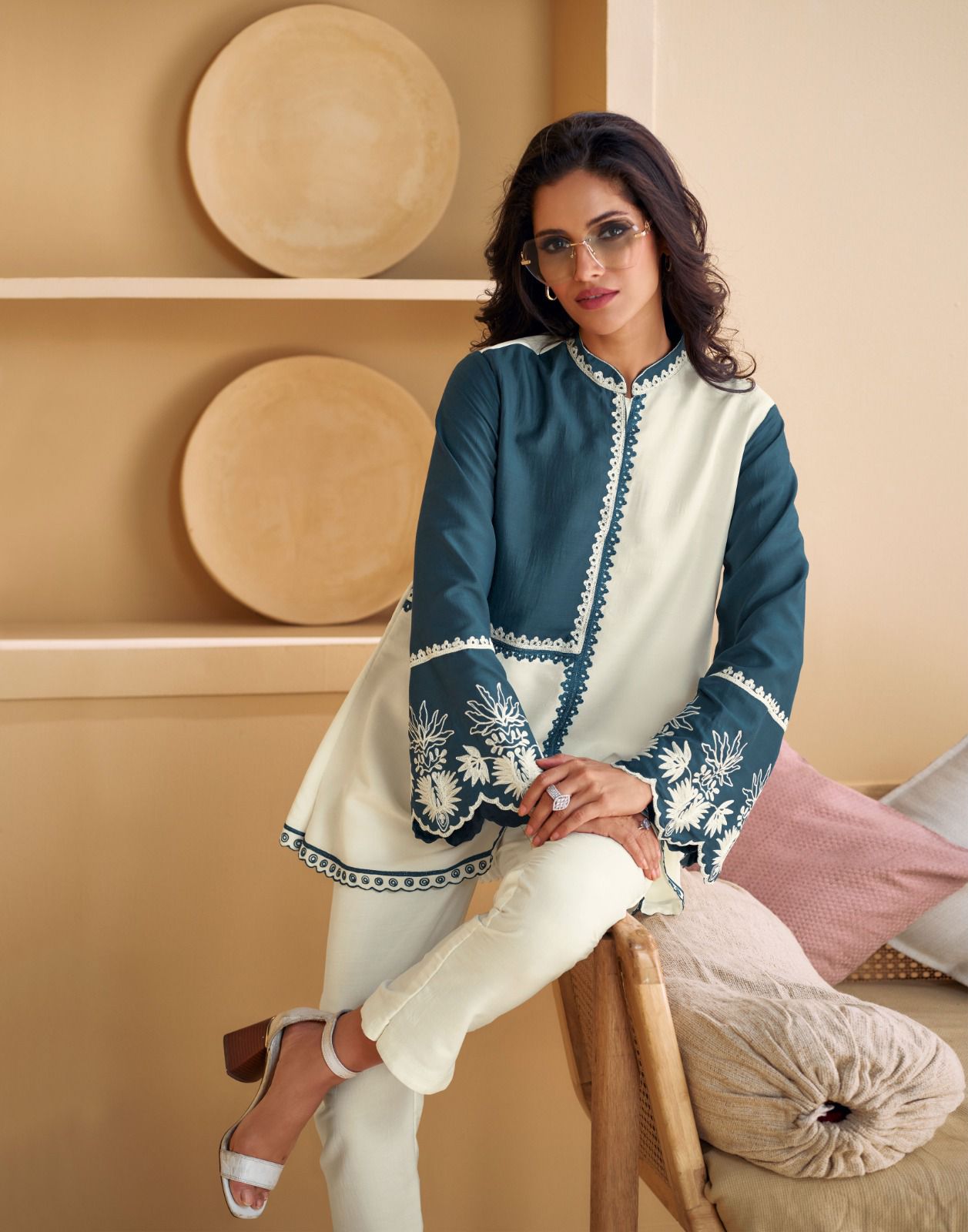 Coral Sayuri Silk Co Ord Set Manufacturer Ahmedabad