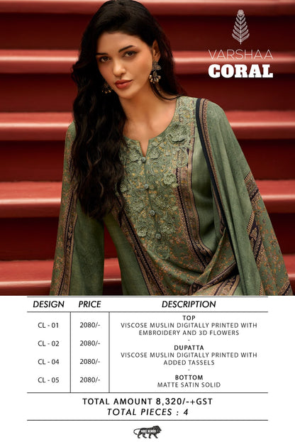 Coral Varshaa Pant Style Suits Exporter Gujarat