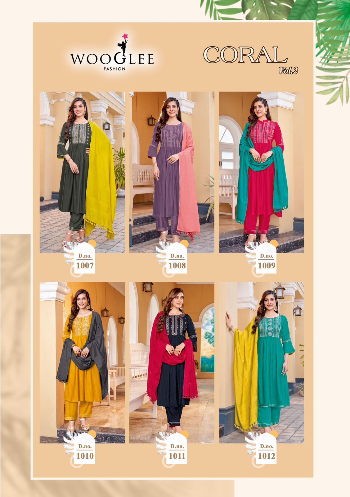Coral Vol 2 Wooglee Rayon Readymade Pant Style Suits Exporter Gujarat