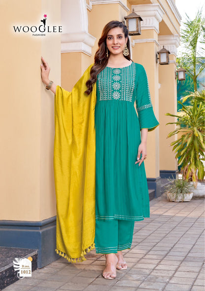 Coral Vol 2 Wooglee Rayon Readymade Pant Style Suits Exporter Gujarat