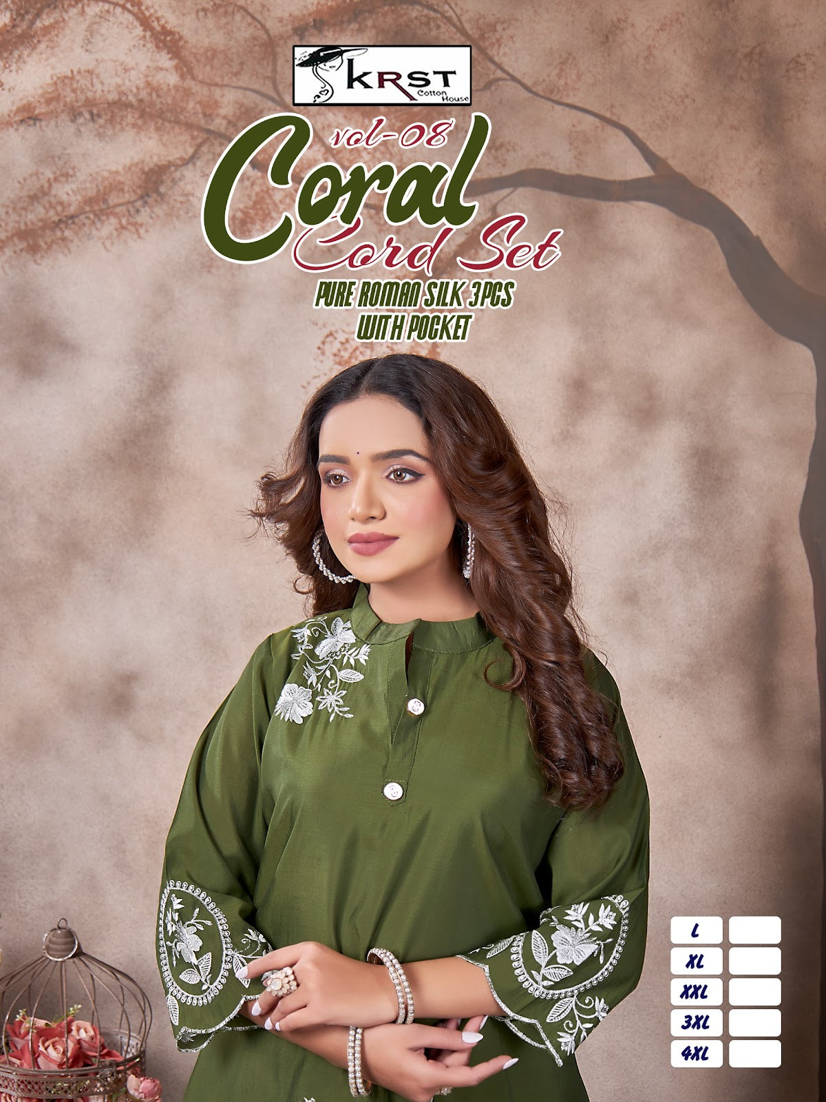 Coral Vol 8 Krst Roman Silk Readymade Pant Style Suits Supplier Gujarat