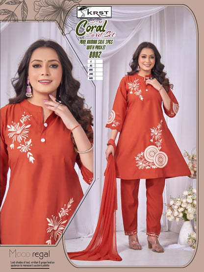 Coral Vol 8 Krst Roman Silk Readymade Pant Style Suits Supplier Gujarat